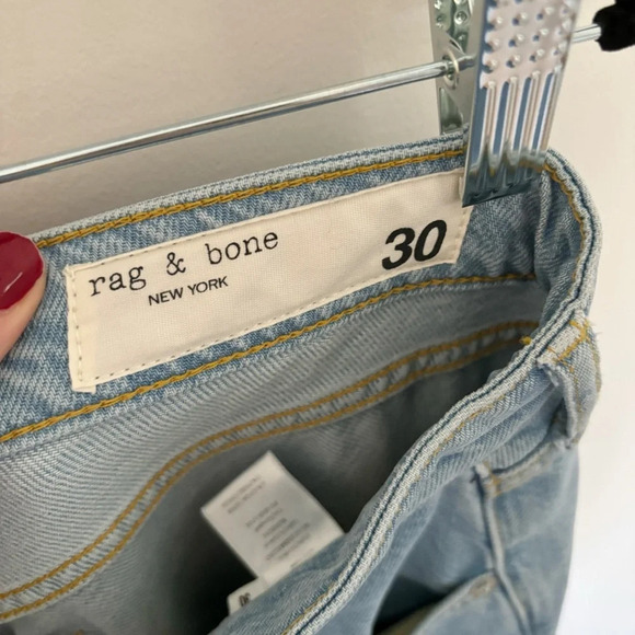 Rag & Bone Dre Low Rise Boyfriend Jeans Light Blue Wash Blossom Size 30 - Picture 5 of 7